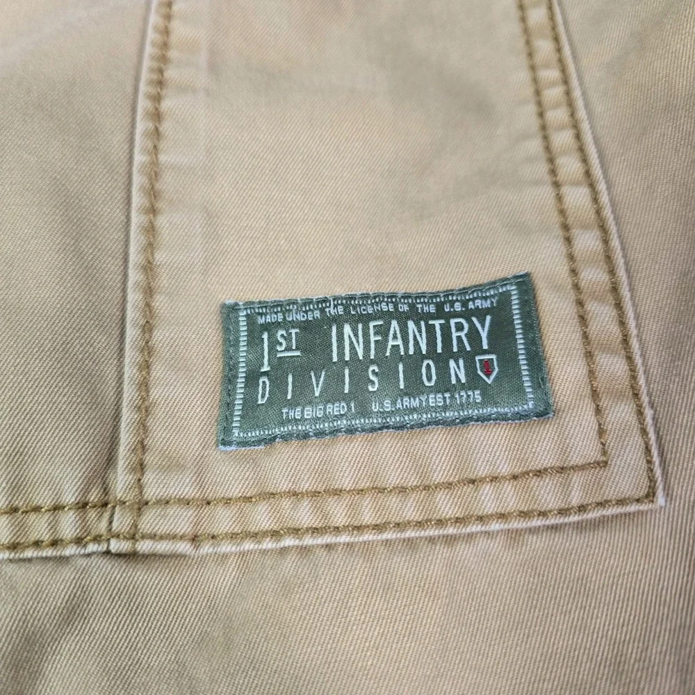 US Army 1st Infantry Division Pants Mens 38x32 (37x30) Khaki Military Utility